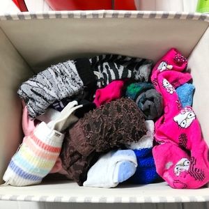 Large Bin of Old Worn Out Socks